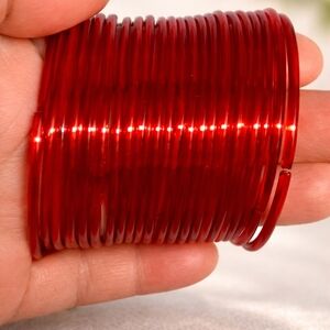 ❤️ Valentine’s Day | Wedding | Pooja Special ❤️
Plain Red Glass Bangles – Size 2